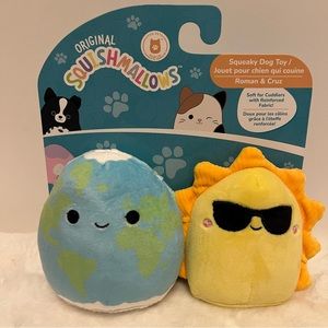 Squishmallow Pet Toys, Roman Earth 🌎, Cruz Sun ☀️, 2-Pk, New